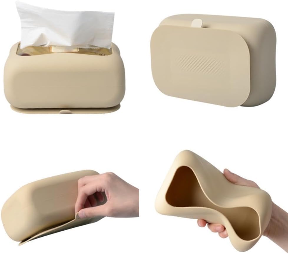 Silicone Tissue Box Holder, Gray