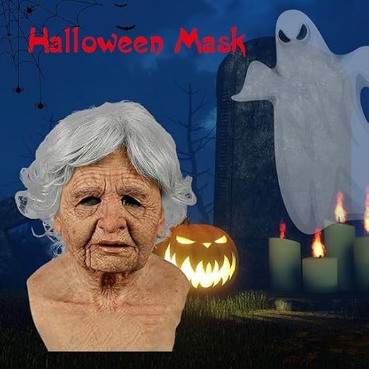 Halloween Realistic Old Man Mask