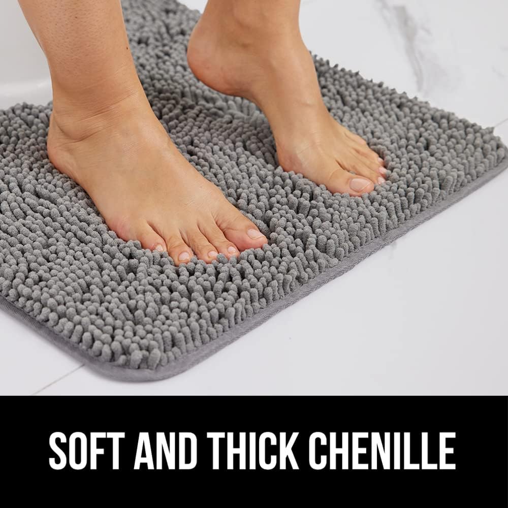 Bath Rug Mat, 24" x 17" Grey