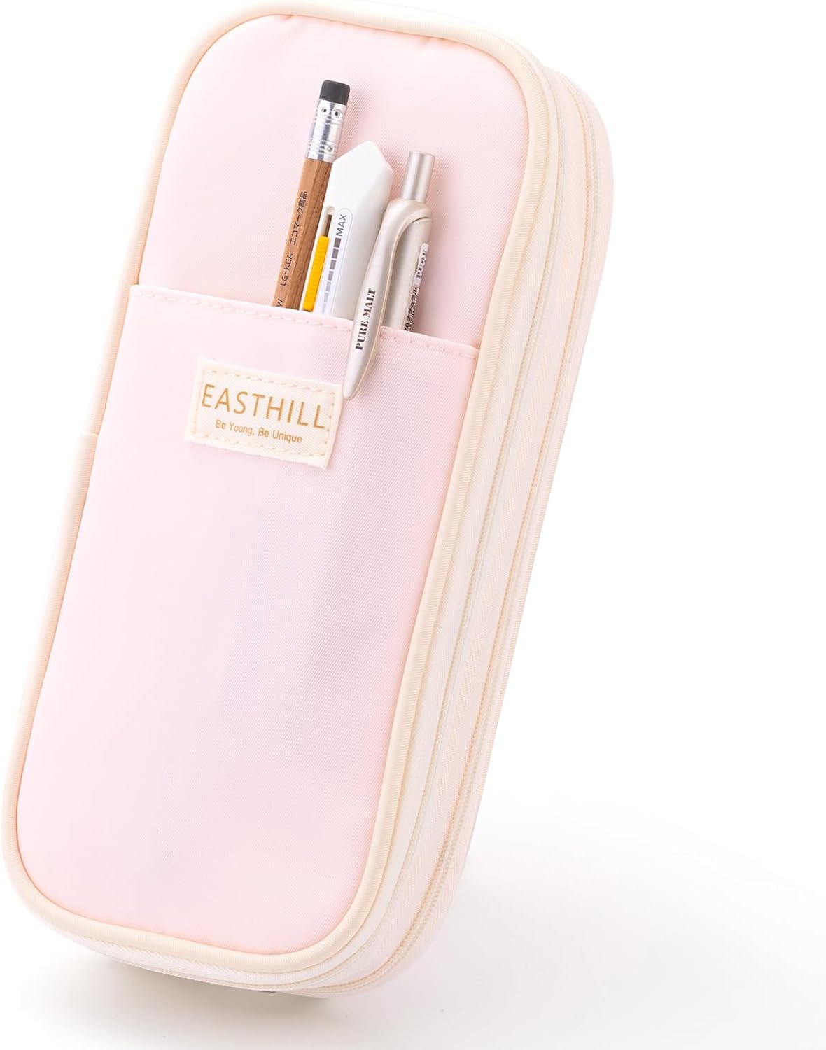 Four Candies 39 PCS Aesthetic School Supplies with Cute Pen Case, 12 Pastel Highlighters, 5 Black Ink Gel Pens, 6 Mechanical Pencils Set 0.5 & 0.7 mm for Students Stationary College Essentials