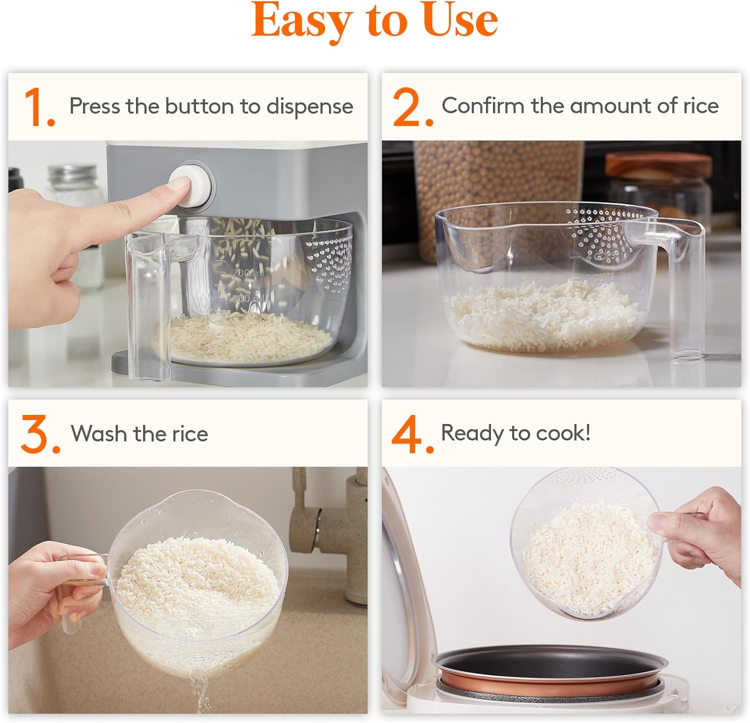 Rice Dispenser 25 Lbs(11.3kg)