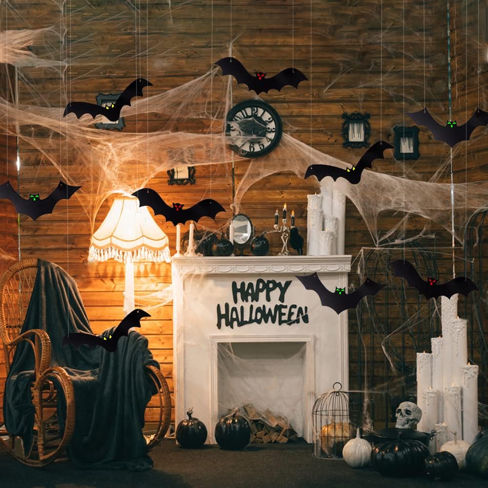 Halloween Hanging Bats 12 Pcs