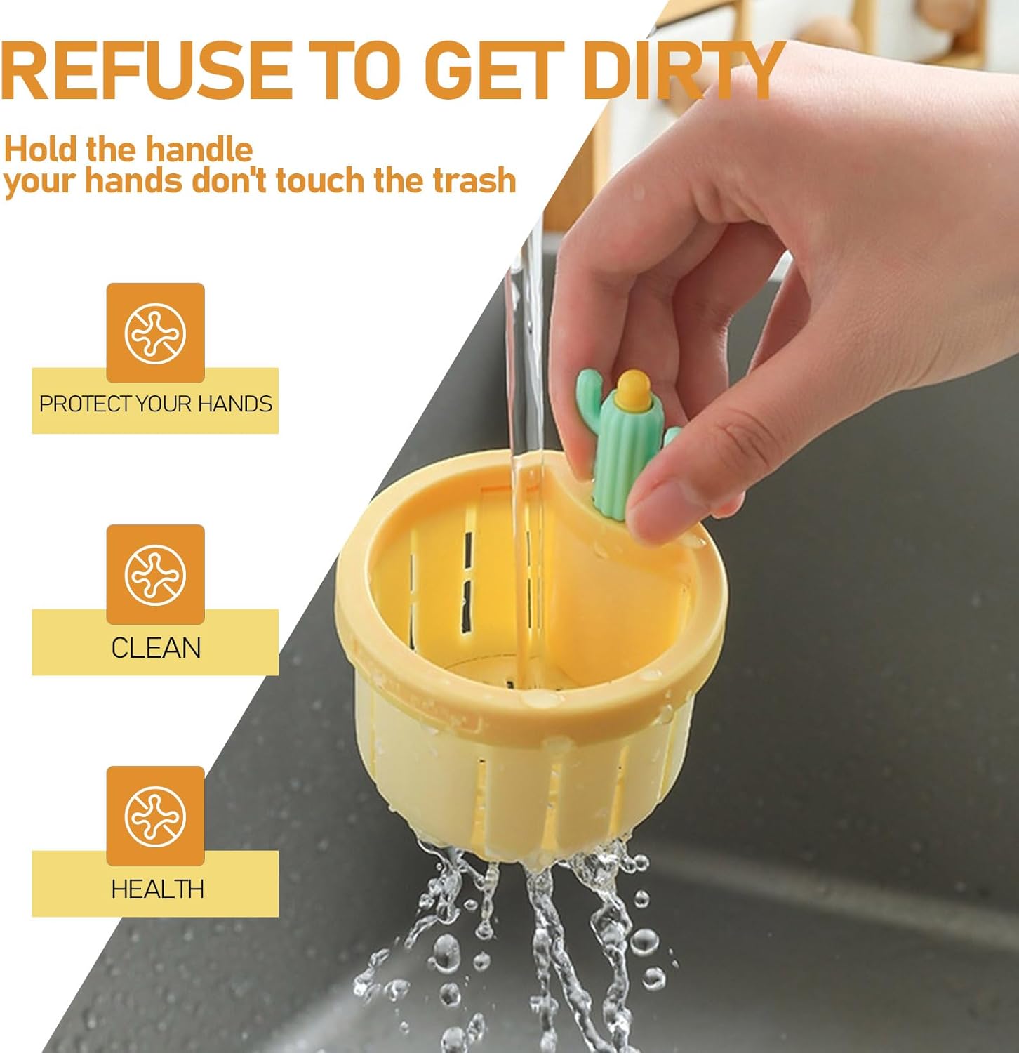 Manual Garlic Rocker with Free Cactus Sink Strainer