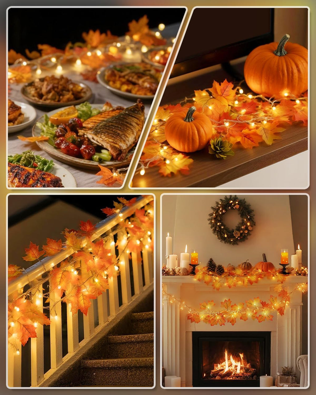 2 Pack Halloween String Lights