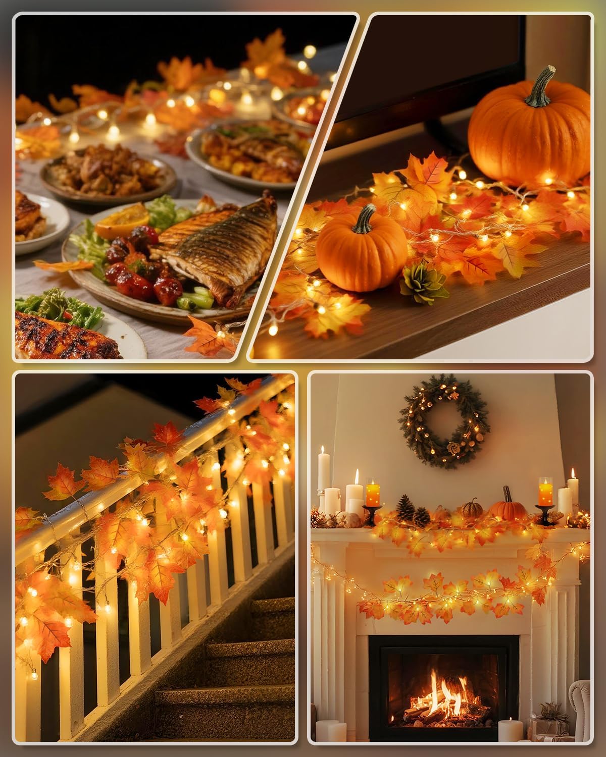 2 Pack Halloween String Lights