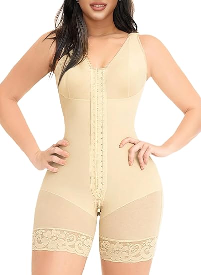 Full Body Shaper Butt Lifter with Zipper Crotch