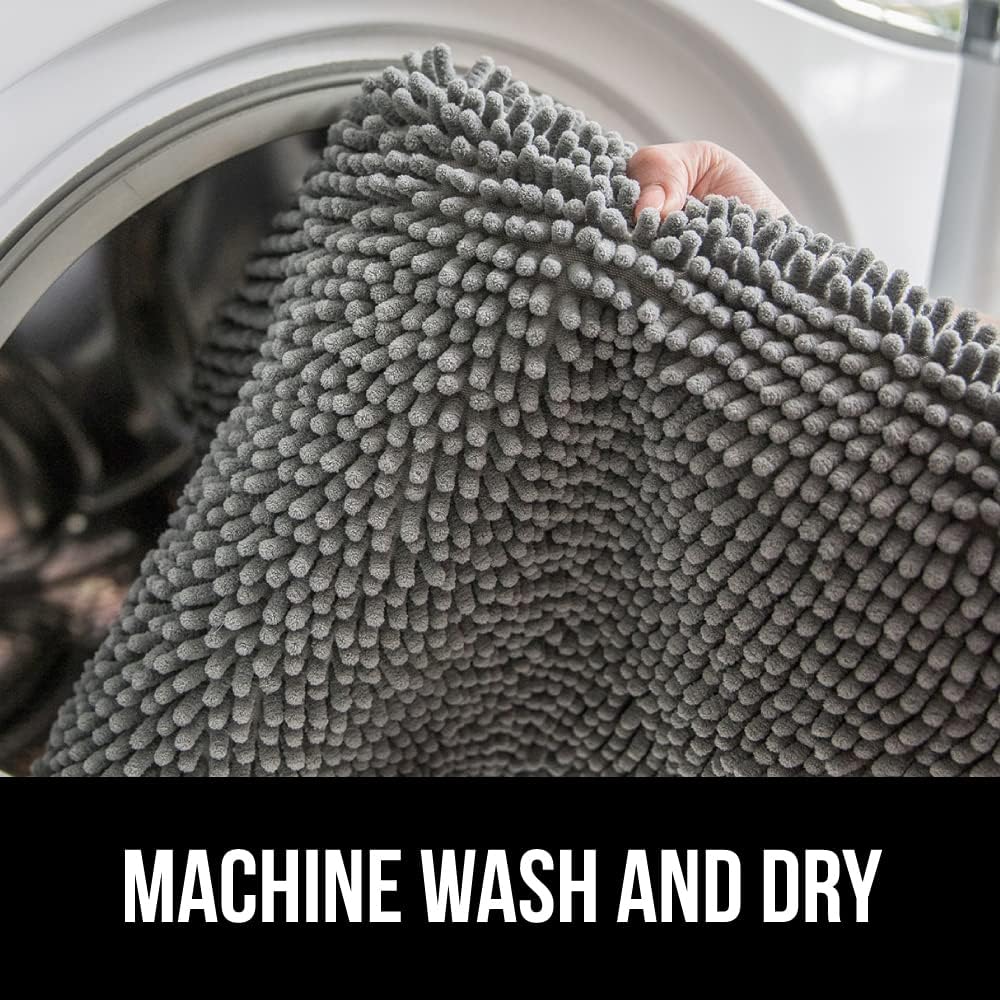 Bath Rug Mat, 24" x 17" Grey