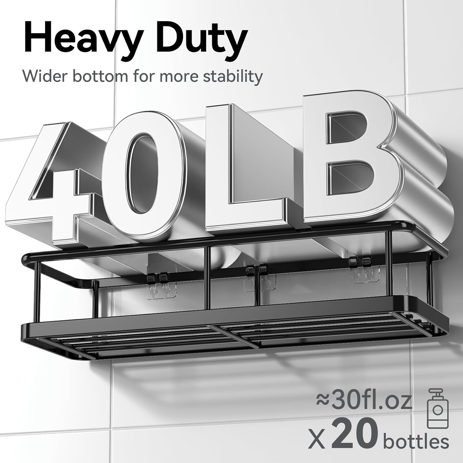 Shower Caddy, 6 Pack Large Capacity Bathroom Shelves
