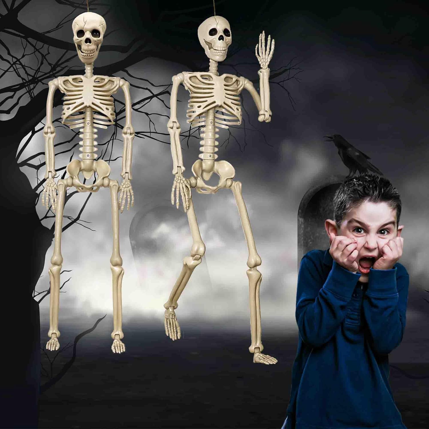 Halloween Skeleton, 2 Pack 36"