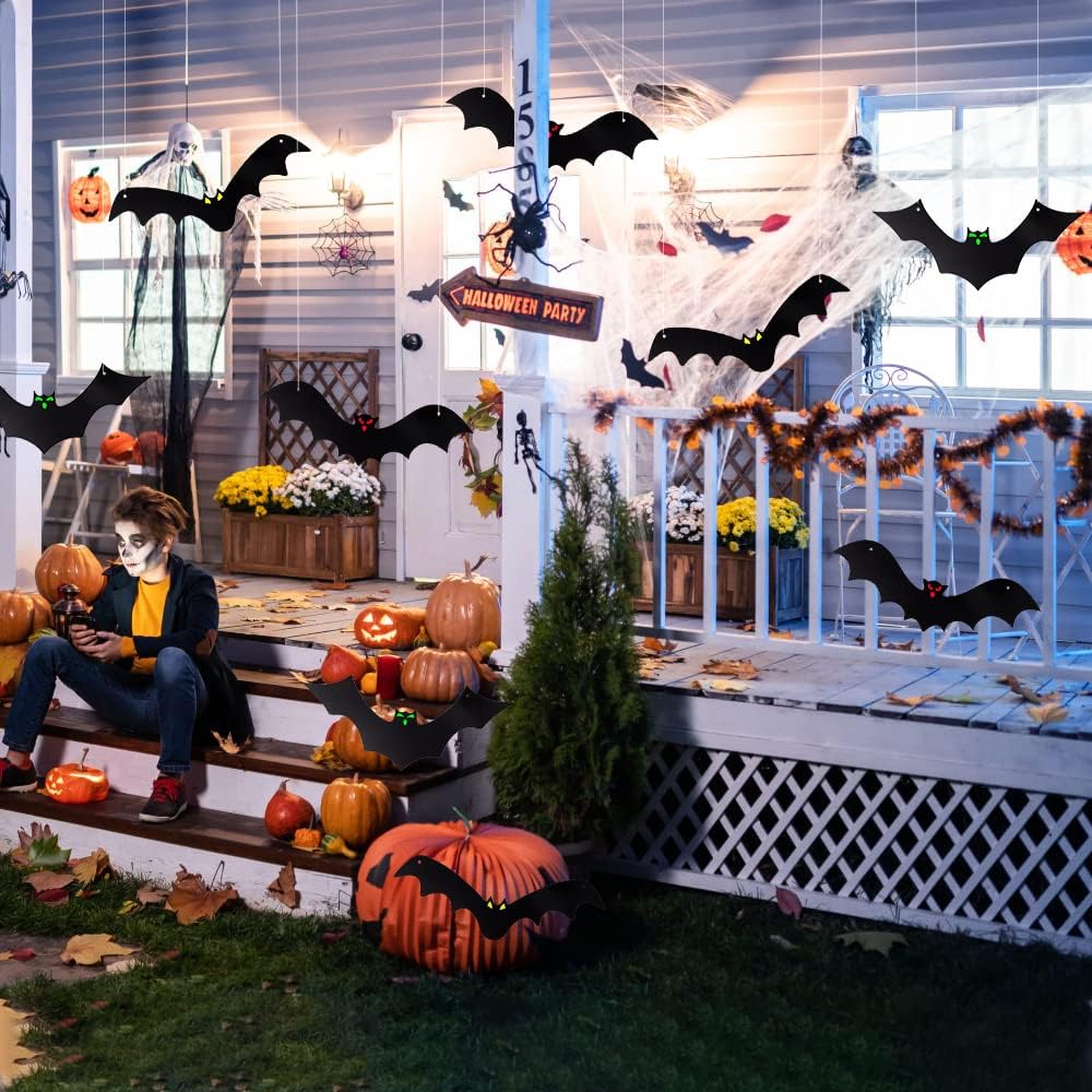 Halloween Hanging Bats 12 Pcs