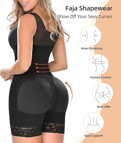 Full Body Shaper Butt Lifter with Zipper Crotch