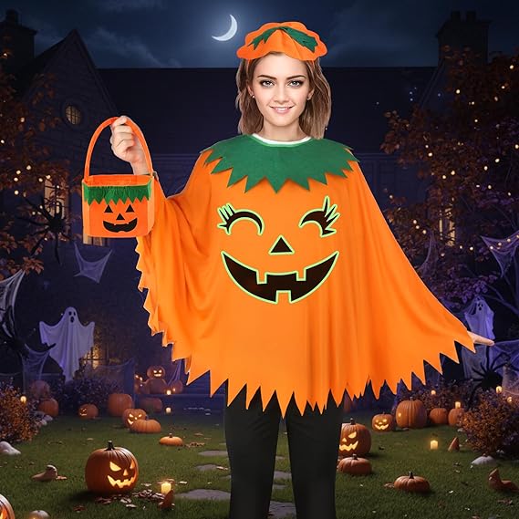 Halloween 3PCS Pumpkin Costume for Women