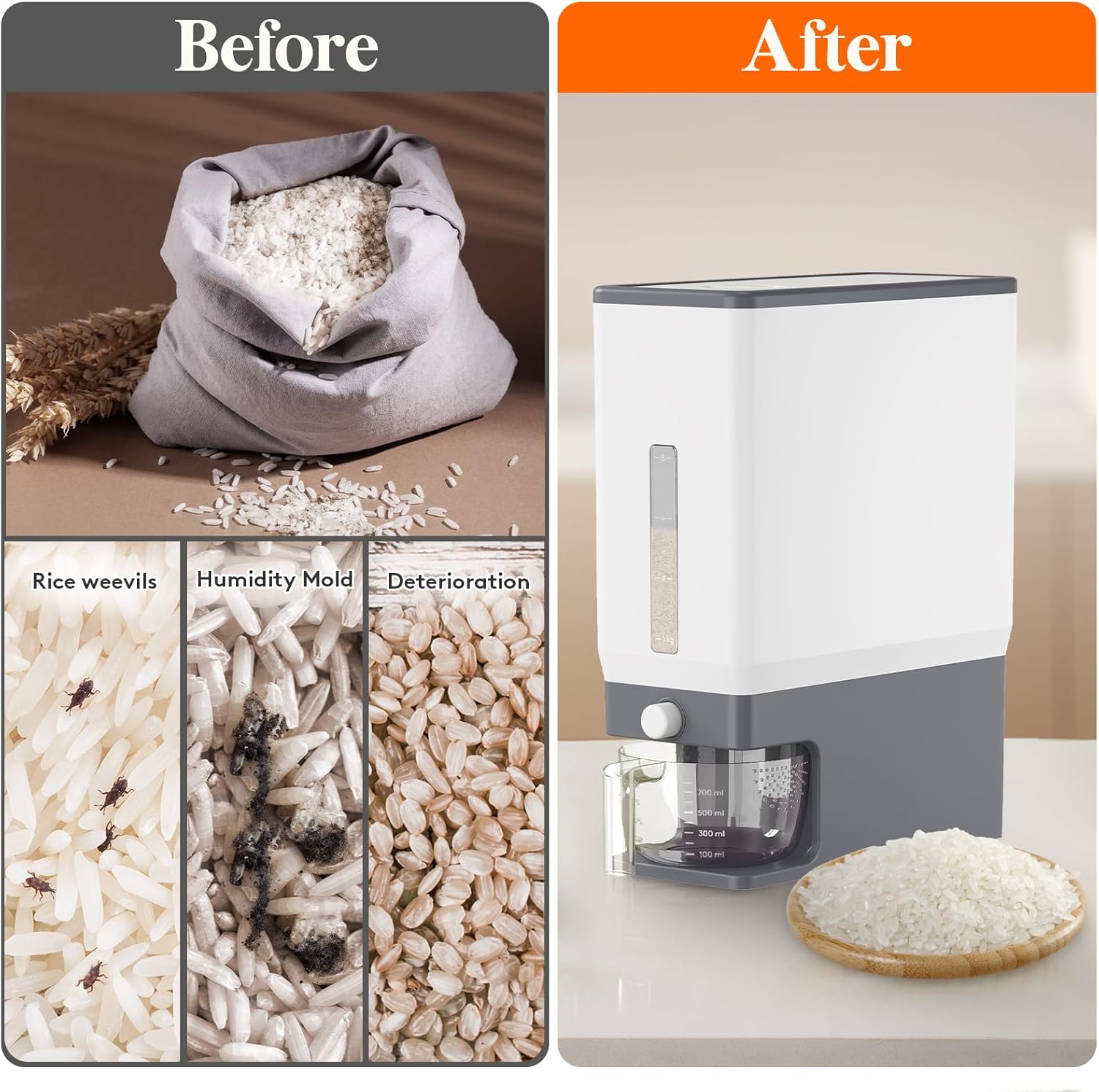 Rice Dispenser 25 Lbs(11.3kg)