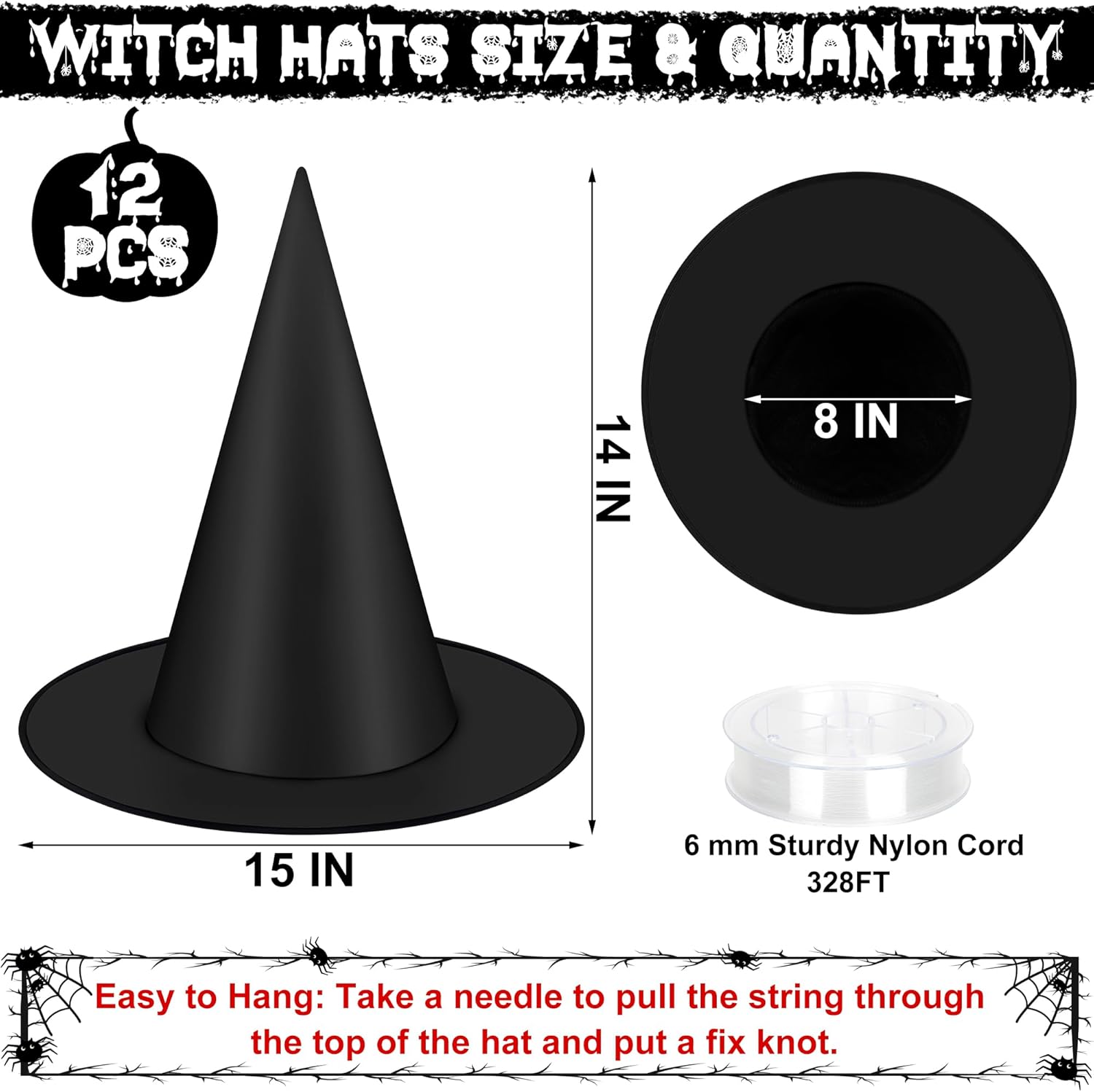 Halloween Hanging Witch Hats
