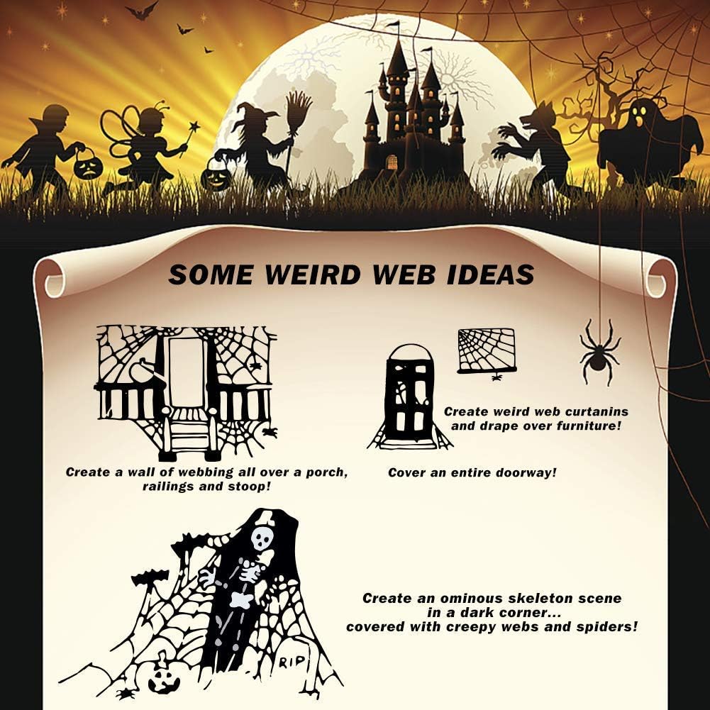 1400 sqft Halloween Spider Webs