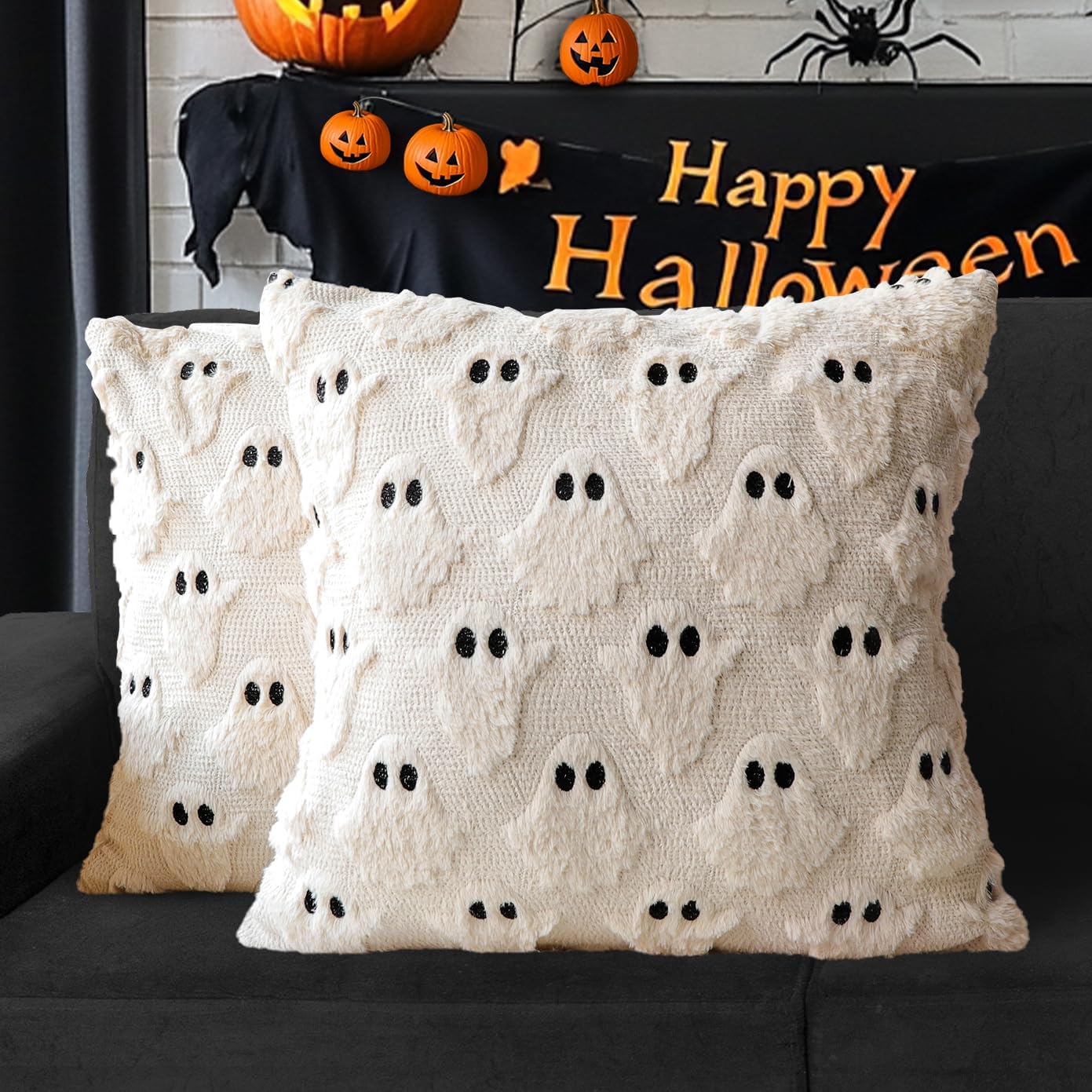 Halloween Ghost Decorative Pillow Covers