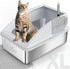 Cat Litter Box with Lid for Big Cats, Litter Mat & Metal Scoop