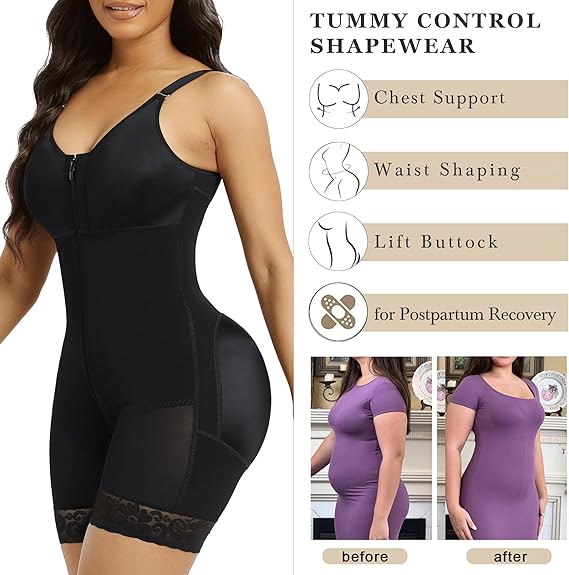Shapewear for Women Zipper Crotch