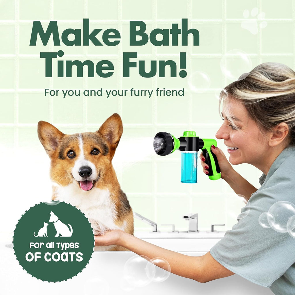 Soap & Shampoo Dispenser for Pet Wash and Garden Hose Sprayer Nozzle by Girl With The Dogs