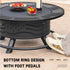 Outdoor Wood Burning BBQ Grill Firepit (Black, 36IN)