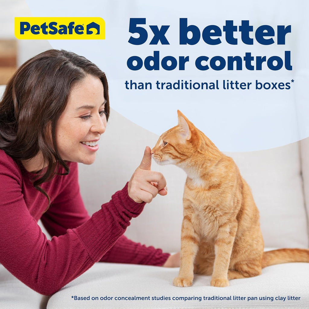 PetSafe ScoopFree Crystal Cat Litter & Refill Tray with Lid, Fresh Scent, 4.3 Lb Bag with Each Tray, Pack of 3