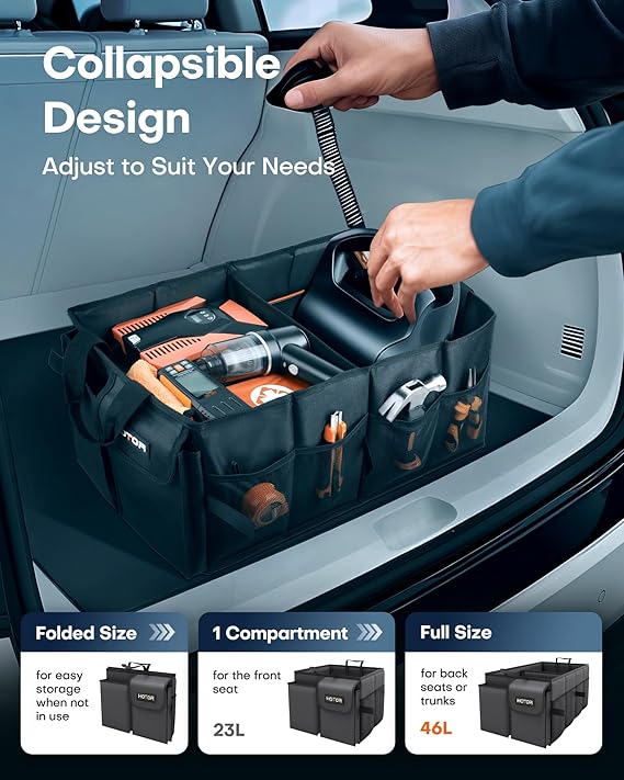 Trunk Organizer for SUV, Sedan & Van with 5 Pockets