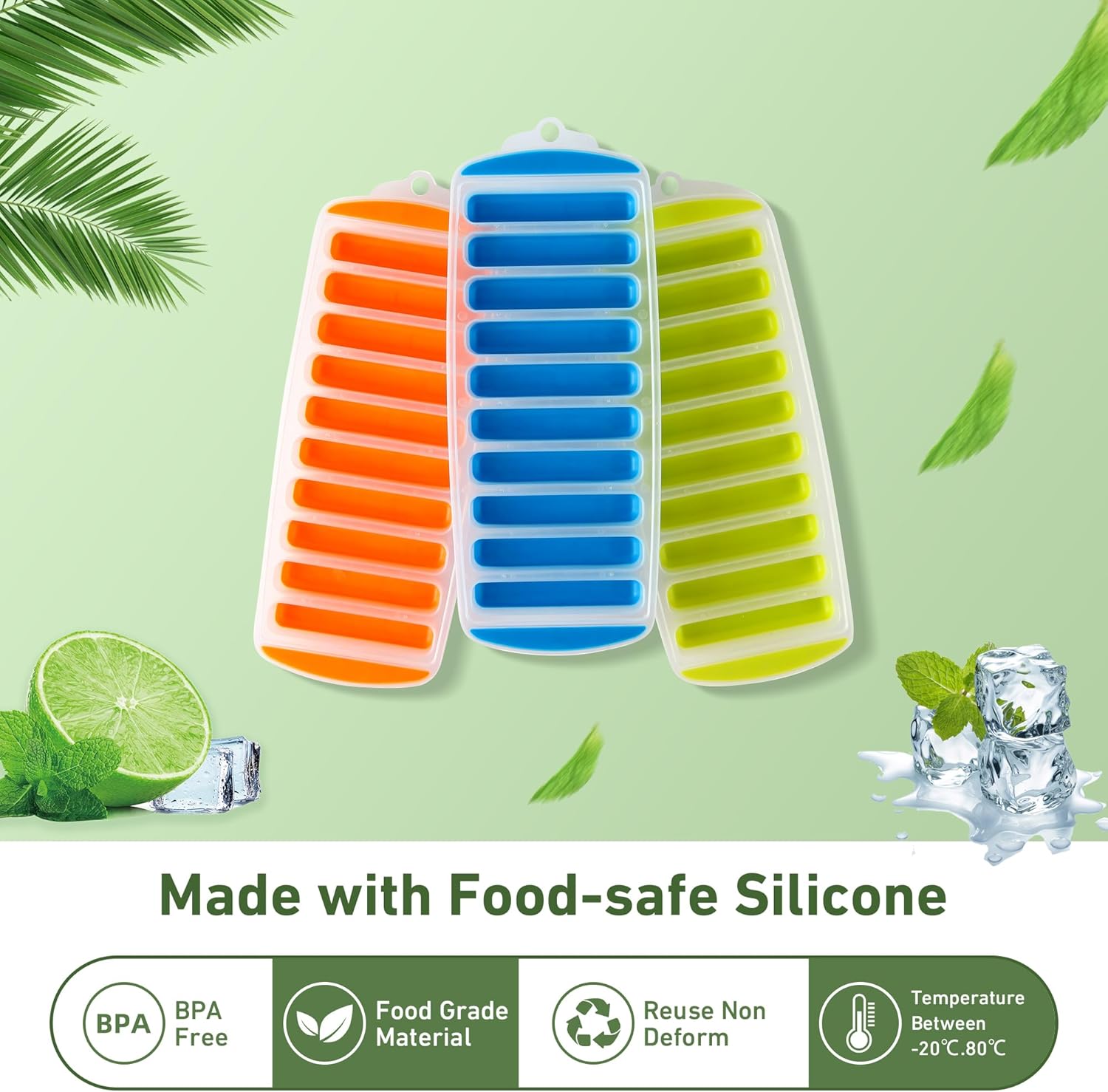 Silicone Ice Stick Cube Trays
