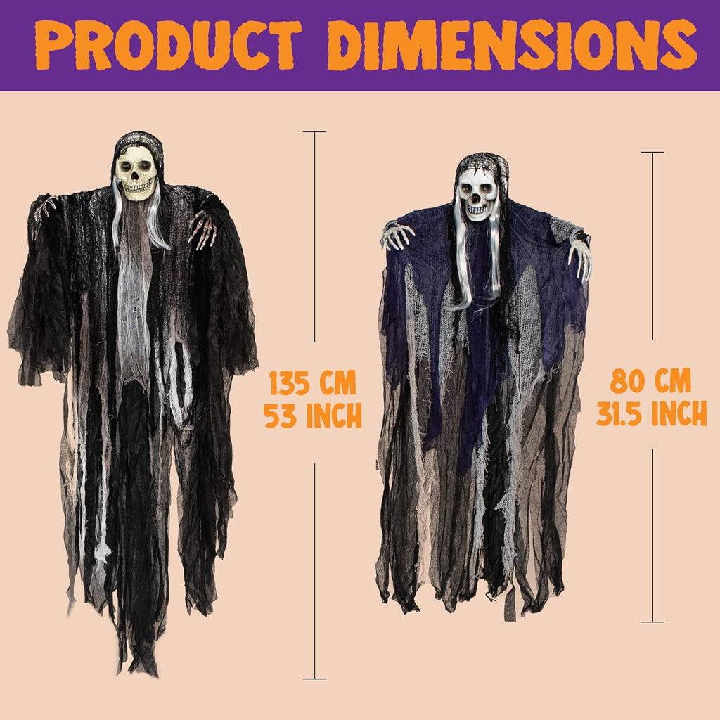 3 Pack Hanging Halloween Skeleton