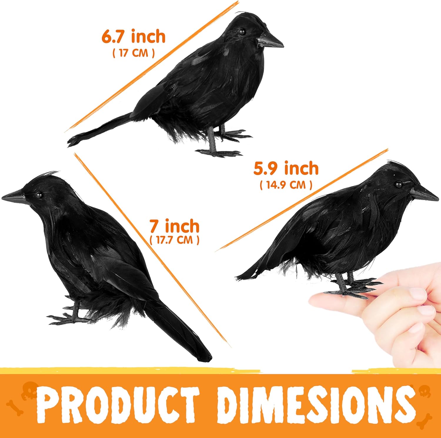 Halloween Crow Raven 6Pcs