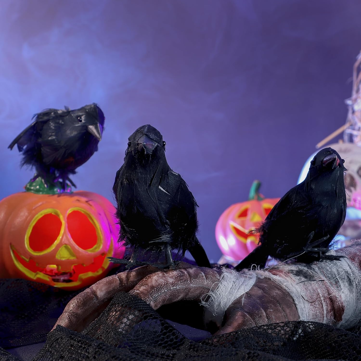 Halloween Crow Raven 6Pcs