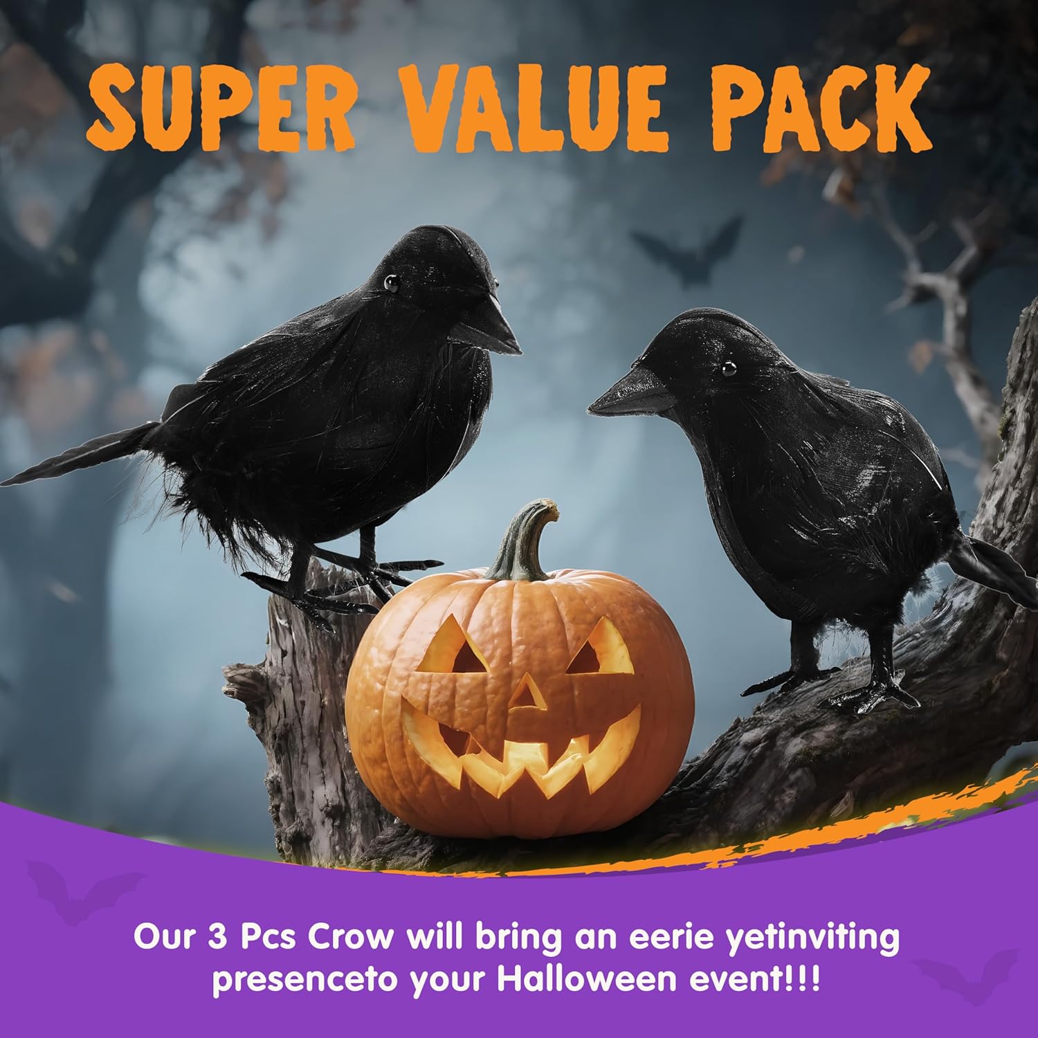 Halloween Crow Raven 6Pcs
