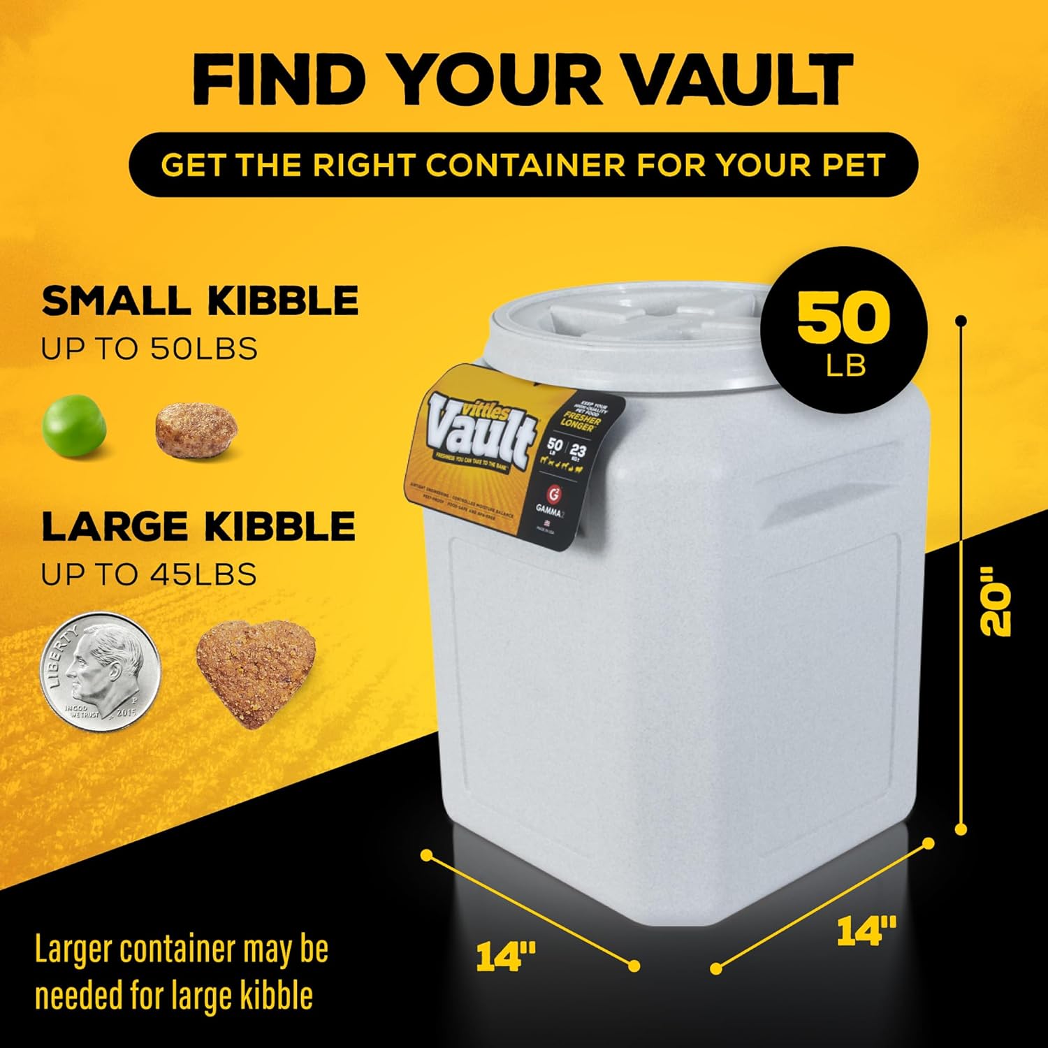Vault Pet Food Storage Containers
