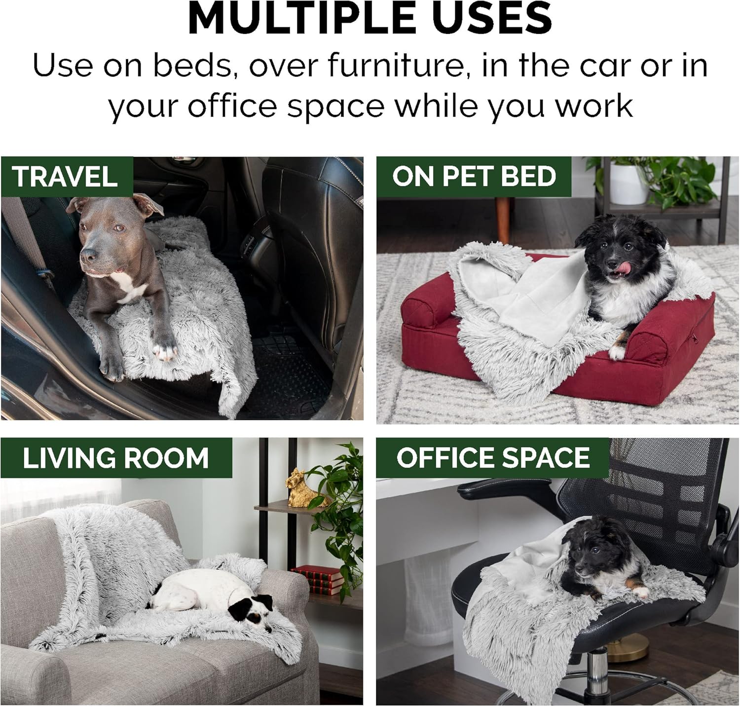 Waterproof Throw Blanket for Dogs, Mist Gray / XL