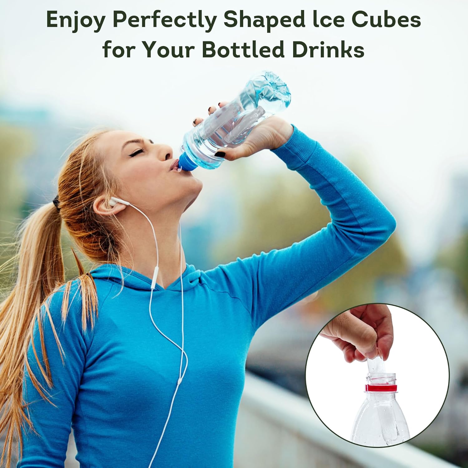 3 Pack Silicone Ice Stick Cube Trays with Free Cactus Kitchen Sink Strainer