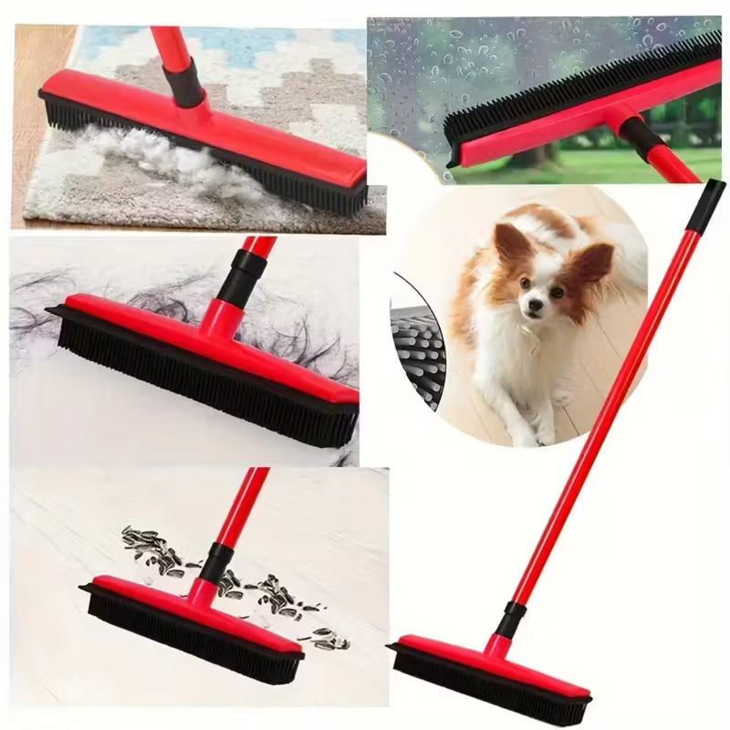 Pet Hair Removal Broom - Red