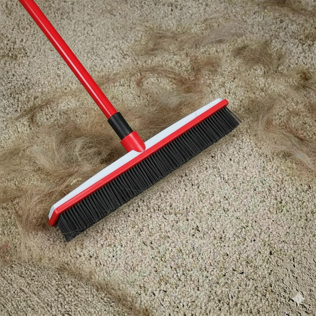 Pet Hair Removal Broom - Red