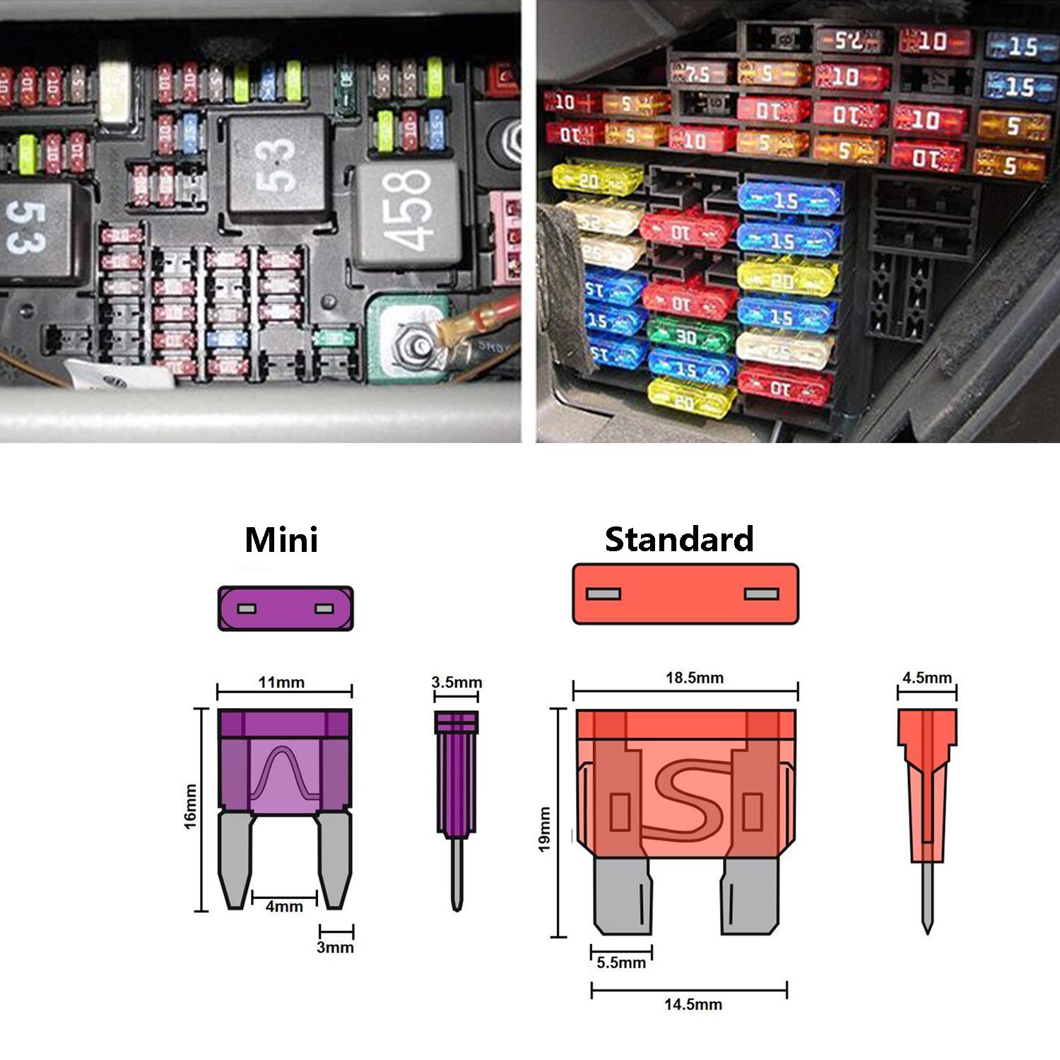 140 Pcs Fuses Automotive Kit - Blade Auto Fuse Assortment Standard and Mini Car Fuse for Marine, RV, Camper, Boat, Truck (5A 7.5A 10A 15A 20A 25A 30AMP/ATC/ATO