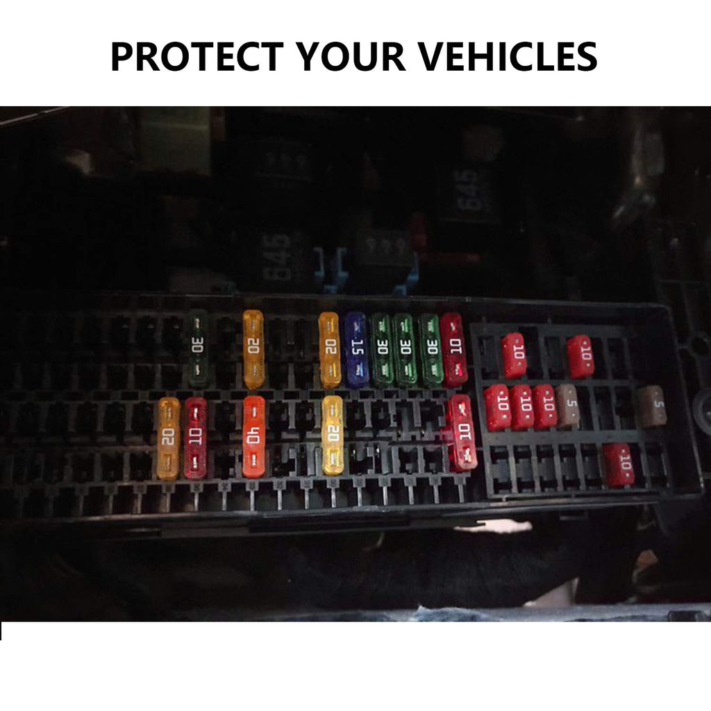 140 Pcs Fuses Automotive Kit - Blade Auto Fuse Assortment Standard and Mini Car Fuse for Marine, RV, Camper, Boat, Truck (5A 7.5A 10A 15A 20A 25A 30AMP/ATC/ATO