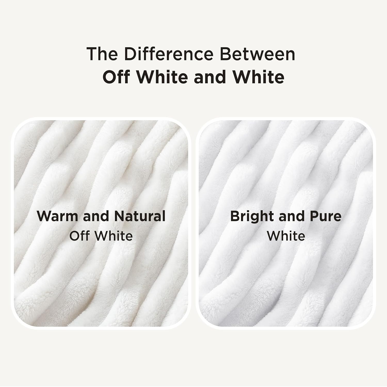 Bedsure GentleSoft White Throw Blanket for Couch - Cozy Blanket for Women, Cute Fleece Throws for Girls, Teacher Gifts Birthday Gifts for Women Men Mom, Room Home Dorm Decor, Off White, 50x60 Inches