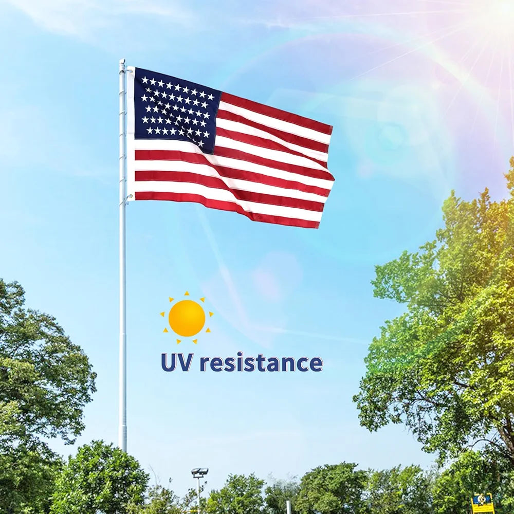 Sturdy American Flag 3x5 Ft Outdoor Heavy Duty,100% Made in USA American Flags ,Non Fading American Flags for Outside 3x5,Embroidered American Flag,3 by 5 America Flags Best High Wind all Weather US Flag,Indestructible America Flag Sewn Stripes and Embroi