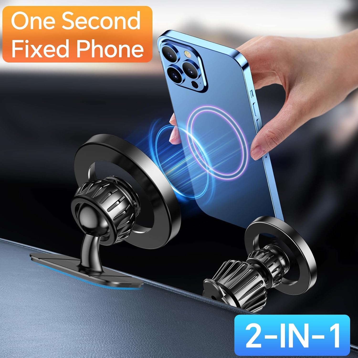Kaistyle for Magsafe Car Mount【20 Strong Magnets】Magnetic Phone Holder for Car Phone Holder Mount Dash【360°】Cell Phone Holders for Your Car Accessories for Women Men iPhone 16 Pro Max 15 14 13 12 Plus