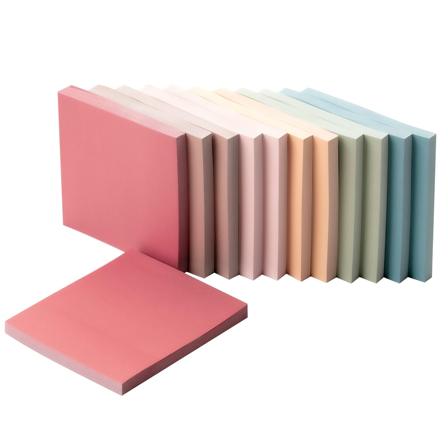 Mr. Pen- Sticky Notes, 3"x3", 12 Pads, Vintage Colors, Self-Stick Pads, Aesthetic, Colorful, Bulk